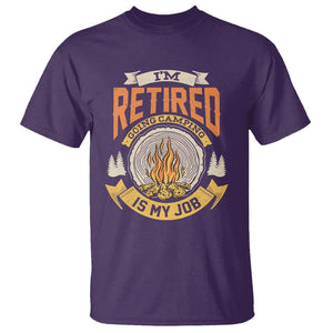 Retirement T Shirt I'm Retired Going Camping Is My Job TS09 Purple Printyourwear