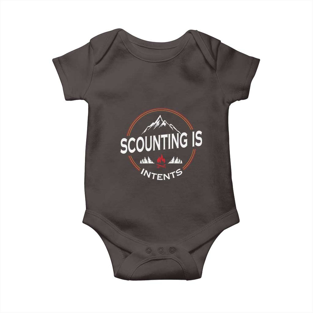 Scouting Is Tent Baby Onesie TS09 Dark Chocolate Print Your Wear
