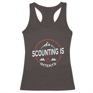 Scouting Is Tent Racerback Tank Top TS09 Dark Chocolate Print Your Wear