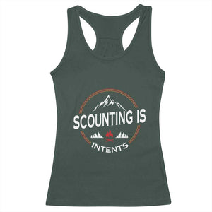Scouting Is Tent Racerback Tank Top TS09 Dark Forest Green Print Your Wear