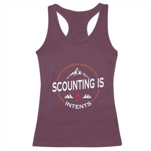 Scouting Is Tent Racerback Tank Top TS09 Maroon Print Your Wear