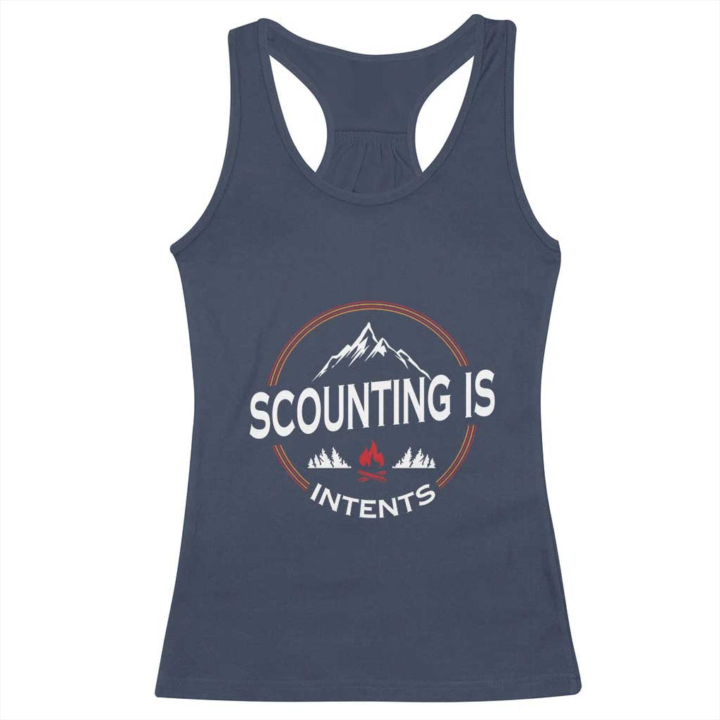 Scouting Is Tent Racerback Tank Top TS09 Navy Print Your Wear