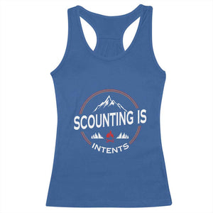 Scouting Is Tent Racerback Tank Top TS09 Royal Blue Print Your Wear