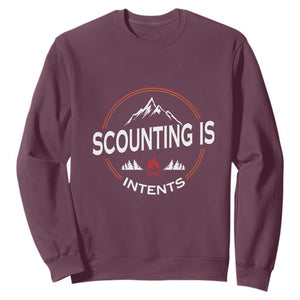 Scouting Is Tent Sweatshirt TS09 Maroon Print Your Wear