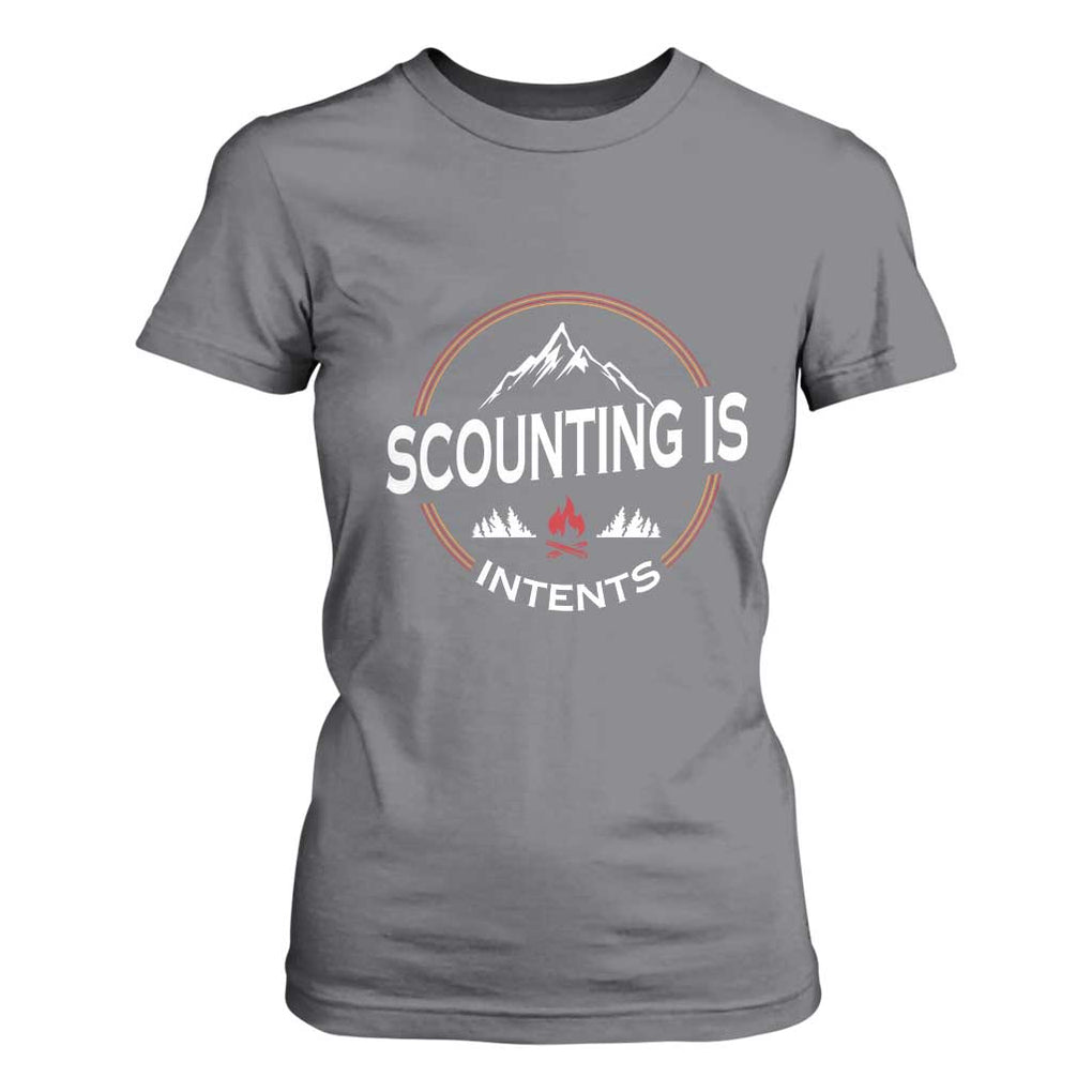Scouting Is Tent T Shirt For Women TS09 Charcoal Print Your Wear