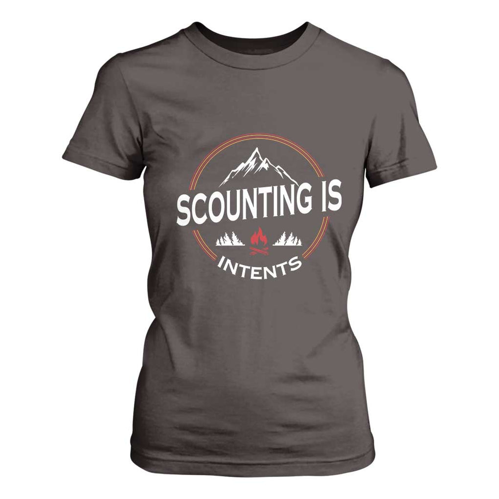 Scouting Is Tent T Shirt For Women TS09 Dark Chocolate Print Your Wear