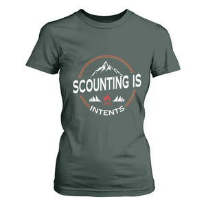 Scouting Is Tent T Shirt For Women TS09 Dark Forest Green Print Your Wear