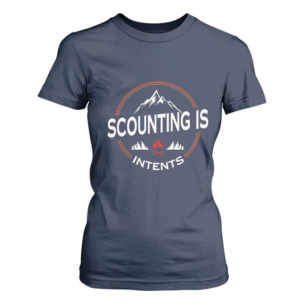 Scouting Is Tent T Shirt For Women TS09 Navy Print Your Wear