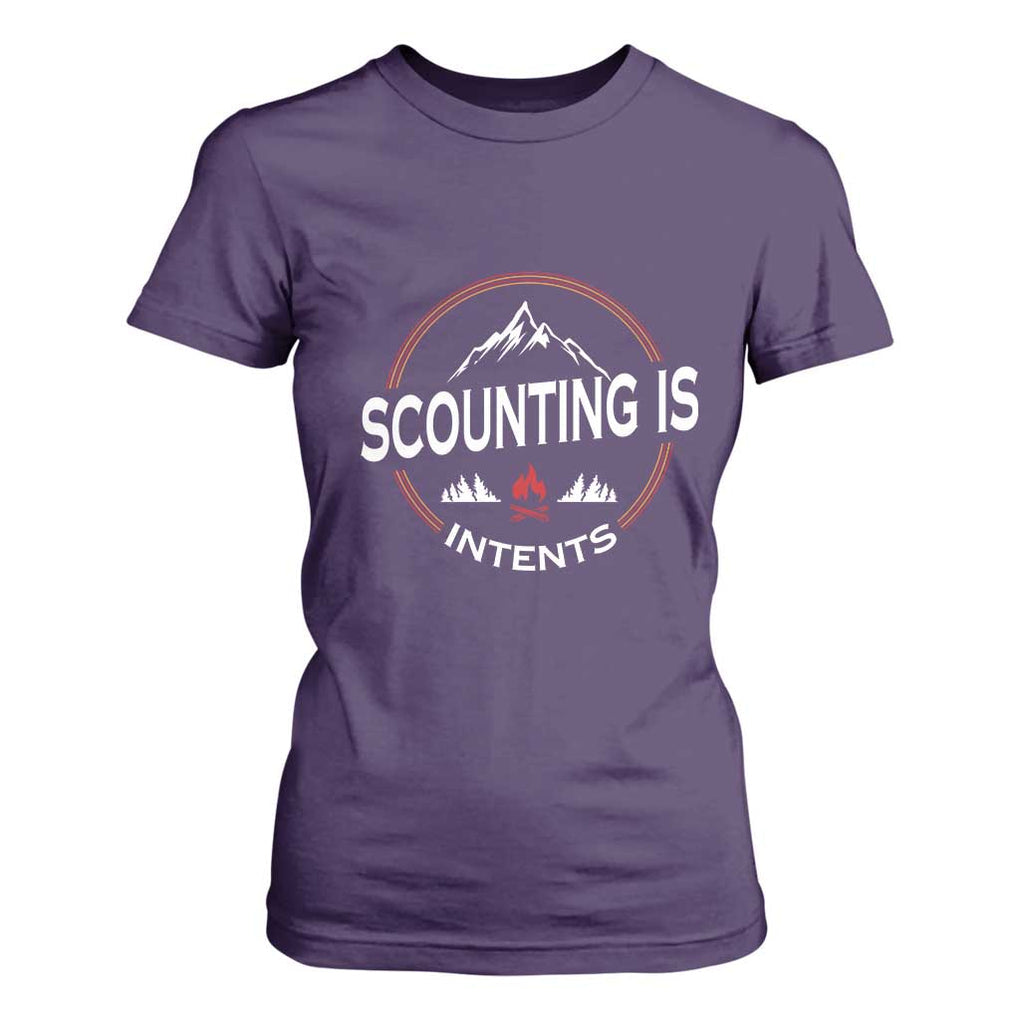 Scouting Is Tent T Shirt For Women TS09 Purple Print Your Wear