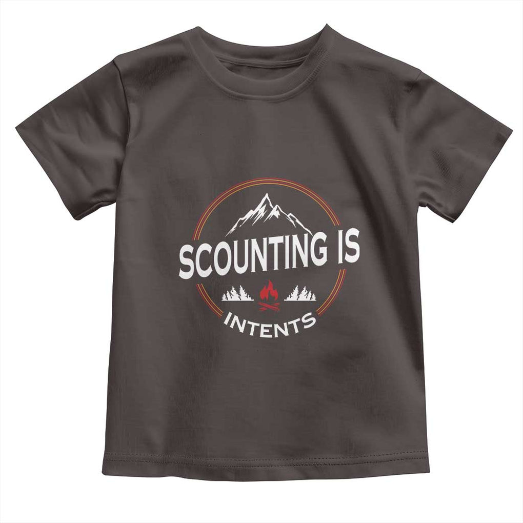 Scouting Is Tent Toddler T Shirt TS09 Dark Chocolate Print Your Wear