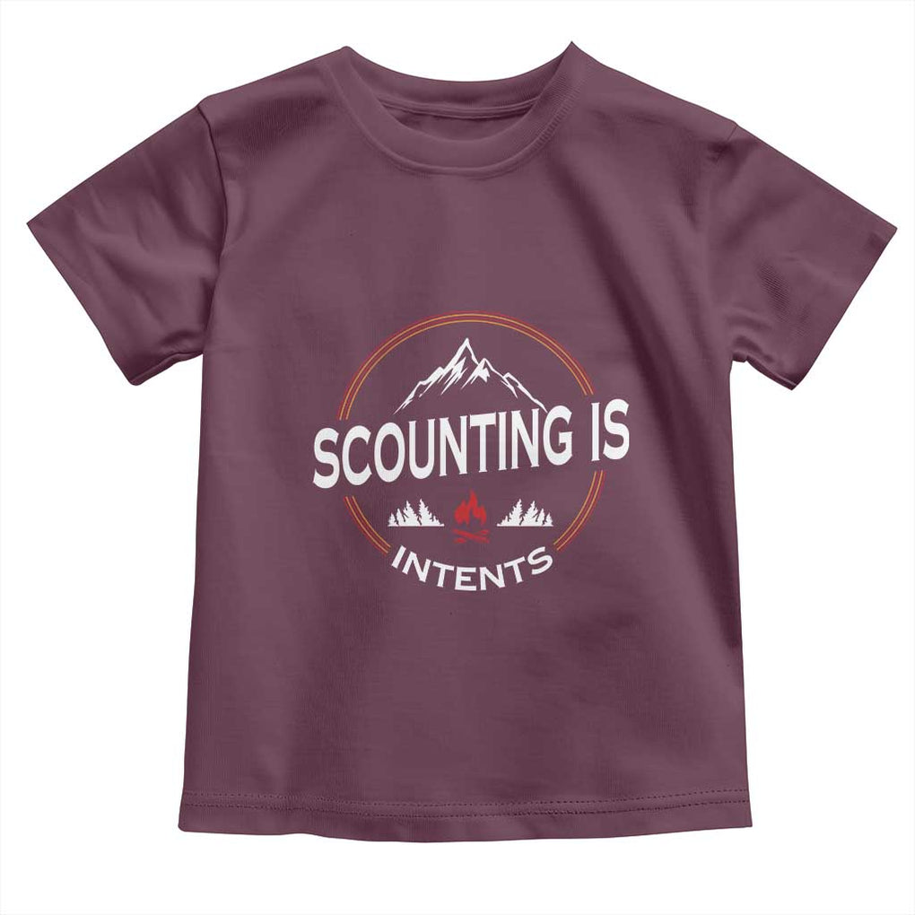 Scouting Is Tent Toddler T Shirt TS09 Maroon Print Your Wear
