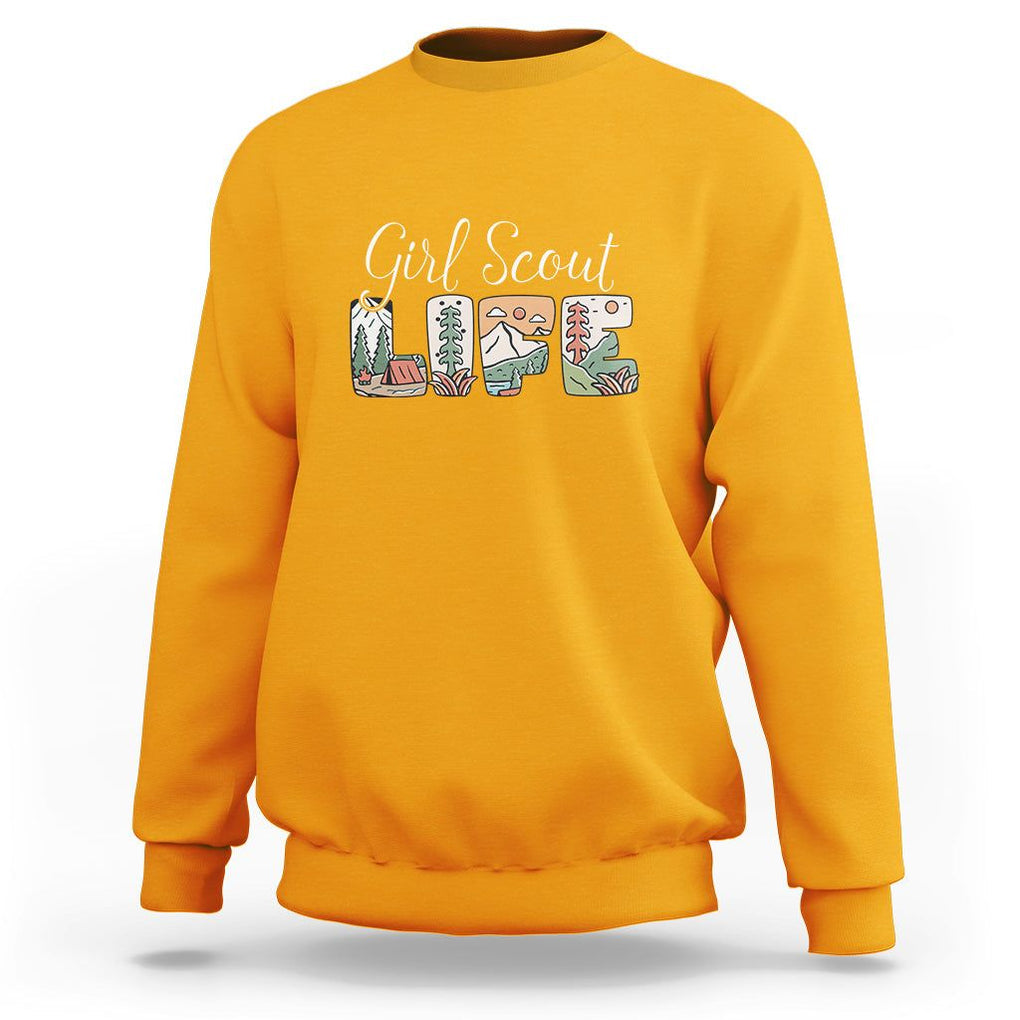 Scouting Sweatshirt Girl Scout Life Girls Cookie Camping TS09 Gold Printyourwear