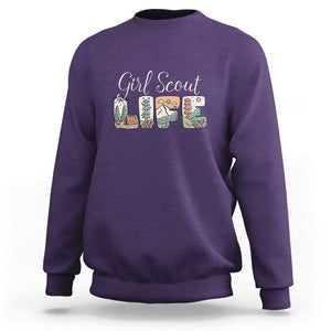 Scouting Sweatshirt Girl Scout Life Girls Cookie Camping TS09 Purple Printyourwear