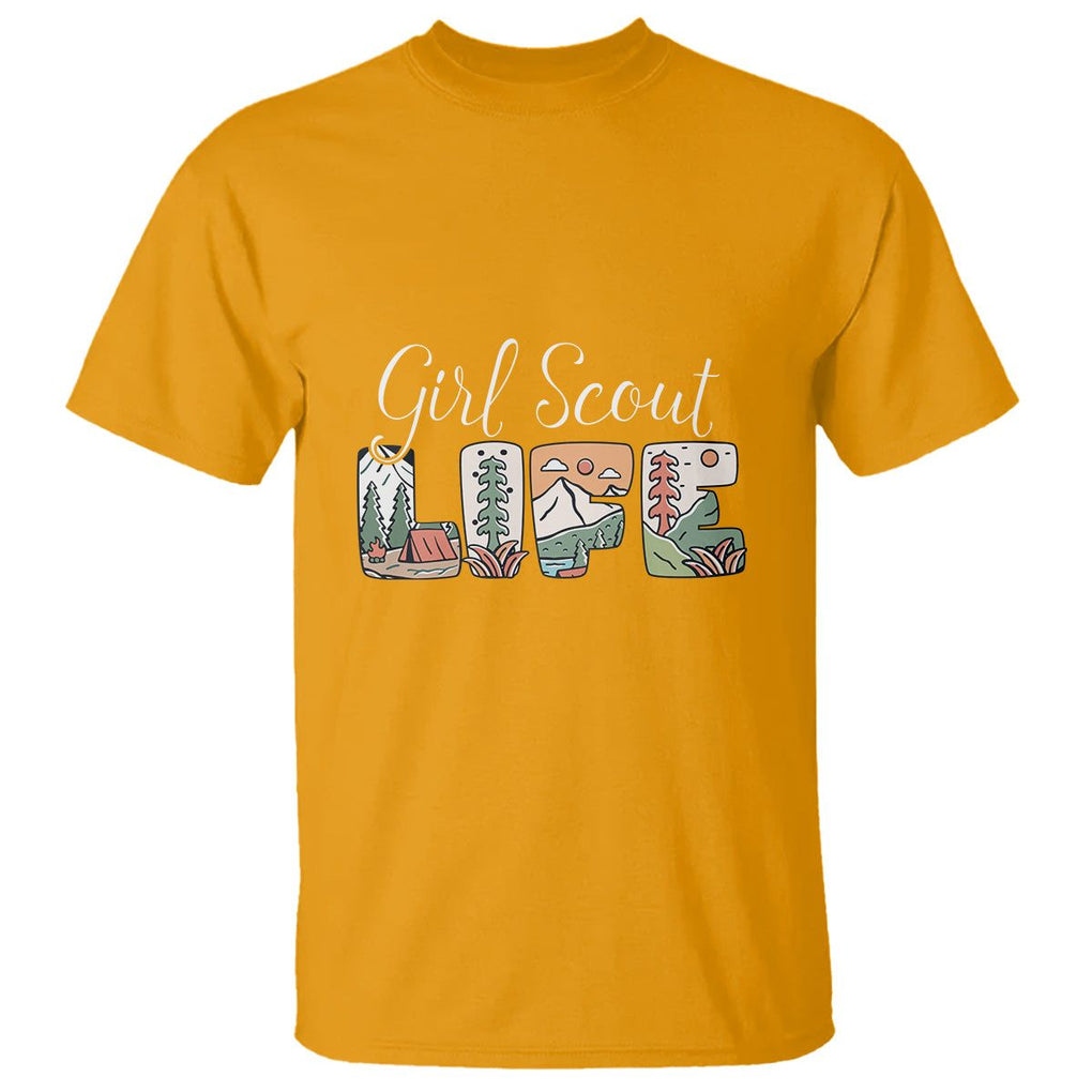 Scouting T Shirt Girl Scout Life Girls Cookie Camping TS09 Gold Printyourwear