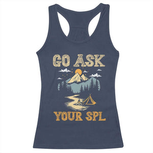 Scouting Racerback Tank Top Go Ask Your SPL TS09 Navy Print Your Wear