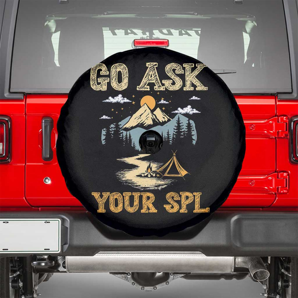 Scouting Spare Tire Cover Go Ask Your SPL TS09 Black Print Your Wear
