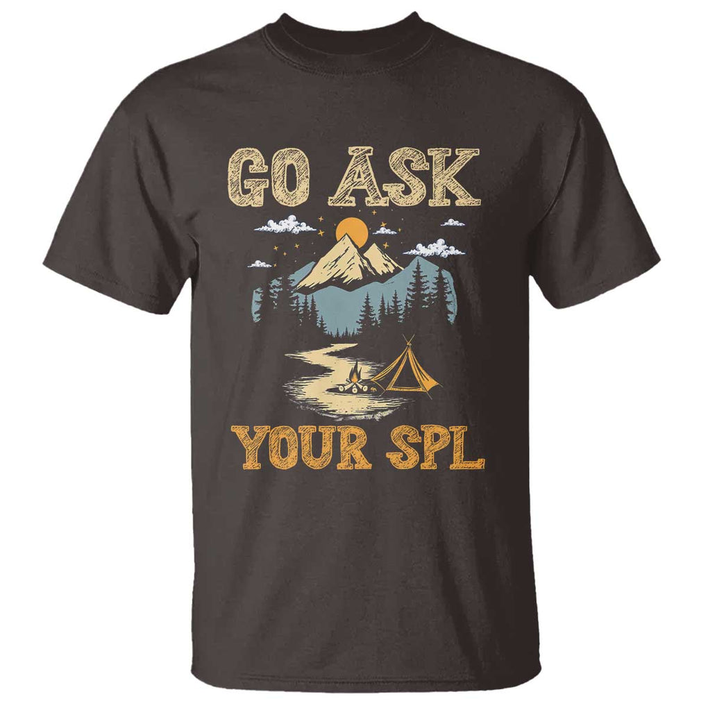 Scouting T Shirt Go Ask Your SPL TS09 Dark Chocolate Print Your Wear
