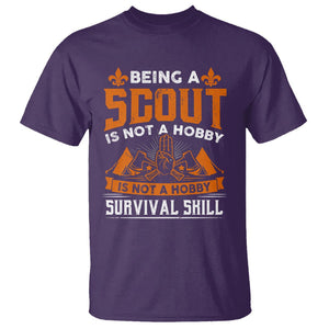 Scouting T Shirt Being A Scout Is Not A Hobby It's A Post Apocalyptic Survival Skill TS09 Purple Printyourwear