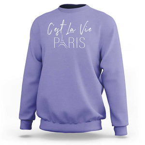 C'est La Vie Eiffel Paris French That's Life France Travel Sweatshirt TS09 Violet Print Your Wear
