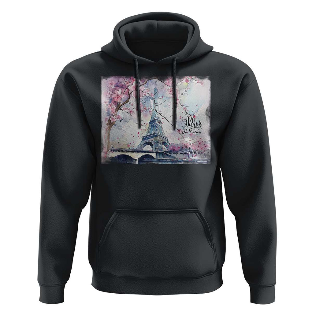 Je T'aime I Love Eiffel Paris French France Travel Hoodie TS09 Black Print Your Wear