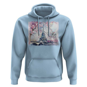 Je T'aime I Love Eiffel Paris French France Travel Hoodie TS09 Light Blue Print Your Wear
