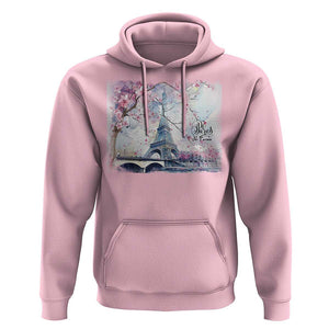 Je T'aime I Love Eiffel Paris French France Travel Hoodie TS09 Light Pink Print Your Wear