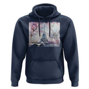 Je T'aime I Love Eiffel Paris French France Travel Hoodie TS09 Navy Print Your Wear