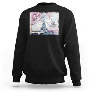 Je T'aime I Love Eiffel Paris French France Travel Sweatshirt TS09 Black Print Your Wear