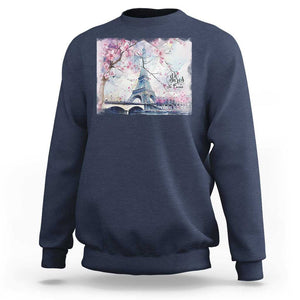 Je T'aime I Love Eiffel Paris French France Travel Sweatshirt TS09 Navy Print Your Wear