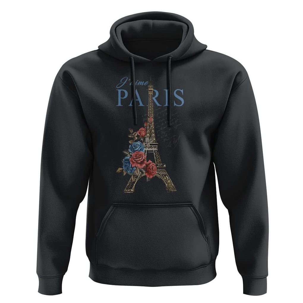 Je T'aime I Love Eiffel Paris French France Travel Hoodie TS09 Black Print Your Wear