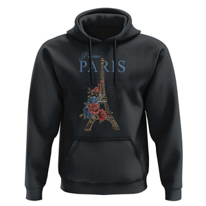 Je T'aime I Love Eiffel Paris French France Travel Hoodie TS09 Black Print Your Wear