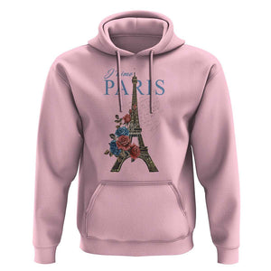 Je T'aime I Love Eiffel Paris French France Travel Hoodie TS09 Light Pink Print Your Wear