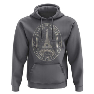 La Ville De L Amour The City Of Love Eiffel Paris France Travel Hoodie TS09 Charcoal Print Your Wear