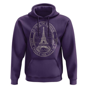 La Ville De L Amour The City Of Love Eiffel Paris France Travel Hoodie TS09 Purple Print Your Wear