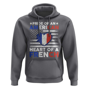 Pride Of An American Heart Of A French Hoodie TS09 Charcoal Print Your Wear
