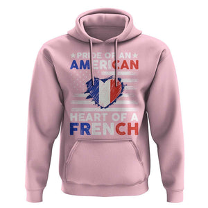 Pride Of An American Heart Of A French Hoodie TS09 Light Pink Print Your Wear