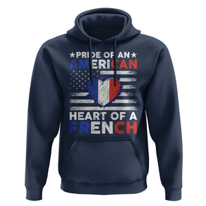 Pride Of An American Heart Of A French Hoodie TS09 Navy Print Your Wear