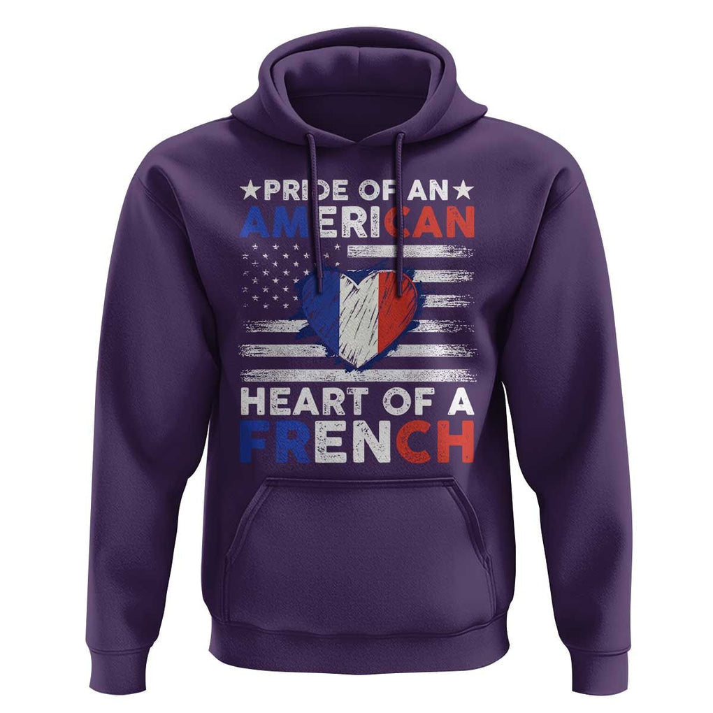 Pride Of An American Heart Of A French Hoodie TS09 Purple Print Your Wear