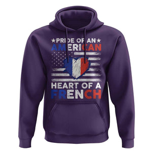 Pride Of An American Heart Of A French Hoodie TS09 Purple Print Your Wear