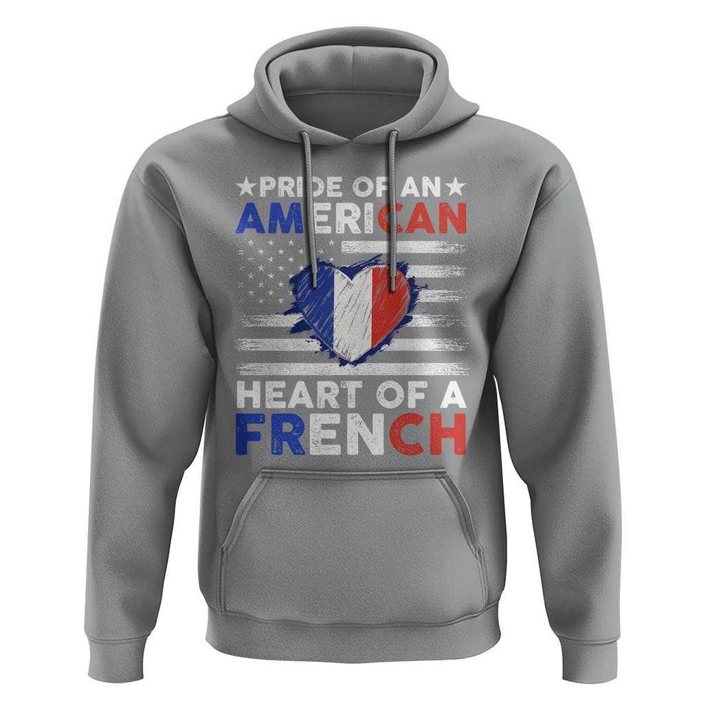 Pride Of An American Heart Of A French Hoodie TS09 Sport Gray Print Your Wear