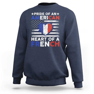 Pride Of An American Heart Of A French Sweatshirt TS09 Navy Print Your Wear