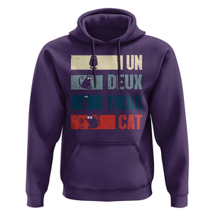 French Cat Lover Hoodie Un Deux Trois Funny Cats TS09 Purple Print Your Wear