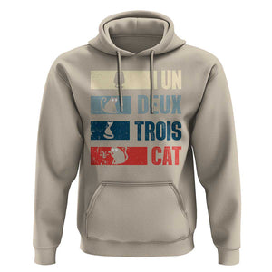 French Cat Lover Hoodie Un Deux Trois Funny Cats TS09 Sand Print Your Wear