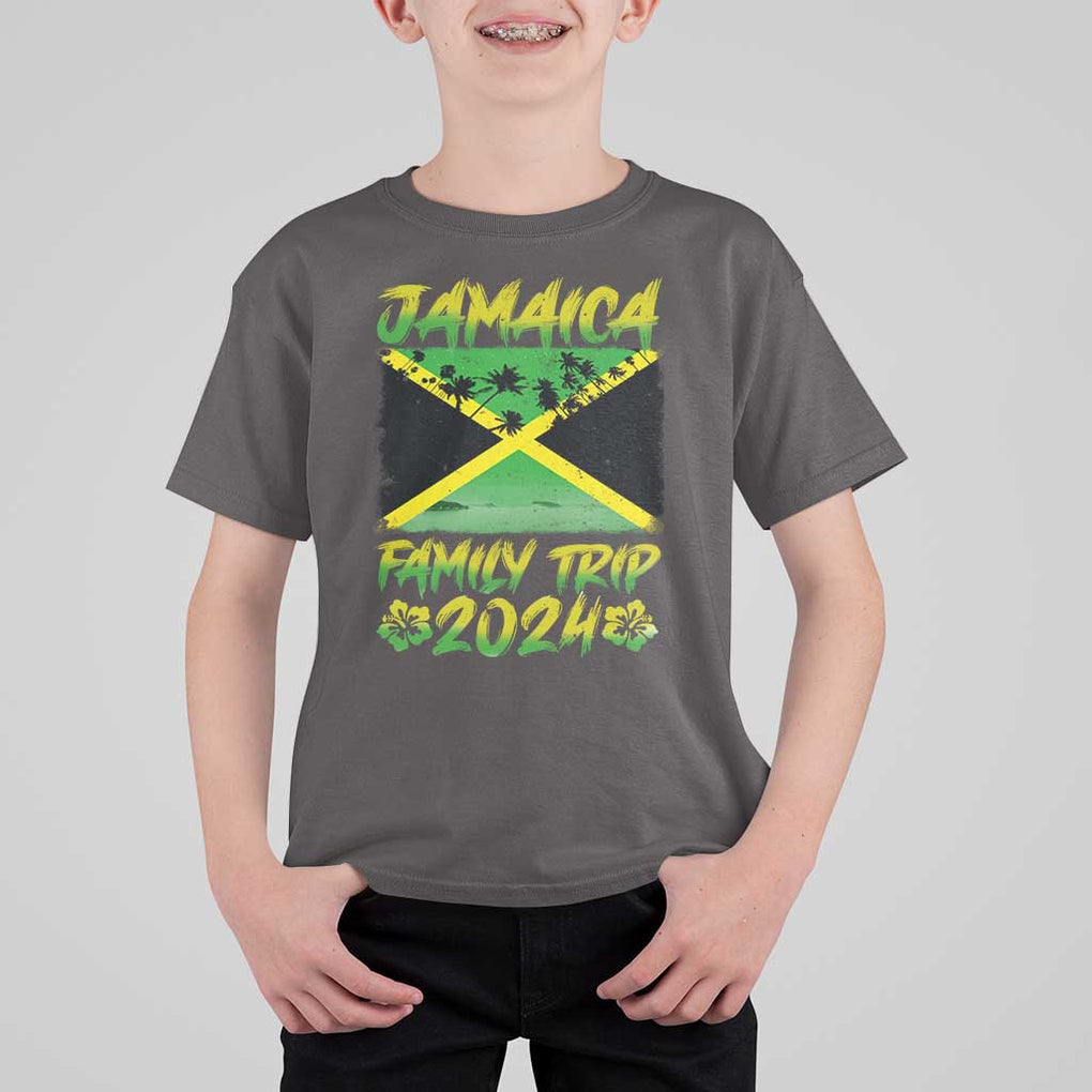 Jamaica Family Trip 2024 T Shirt For Kid Beach Vacation Matching Jamaican Caribbean TS09 Dark Chocolate Print Your Wear