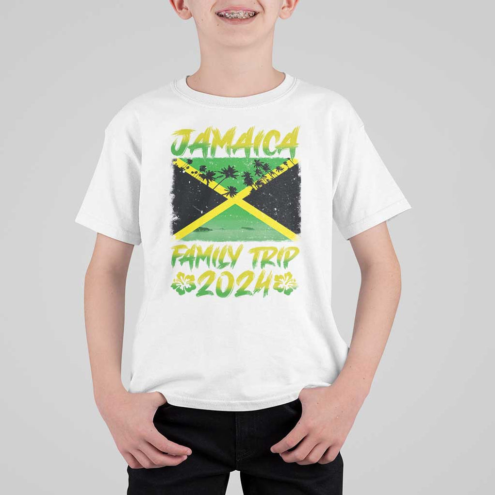 Jamaica Family Trip 2024 T Shirt For Kid Beach Vacation Matching Jamaican Caribbean TS09 White Print Your Wear