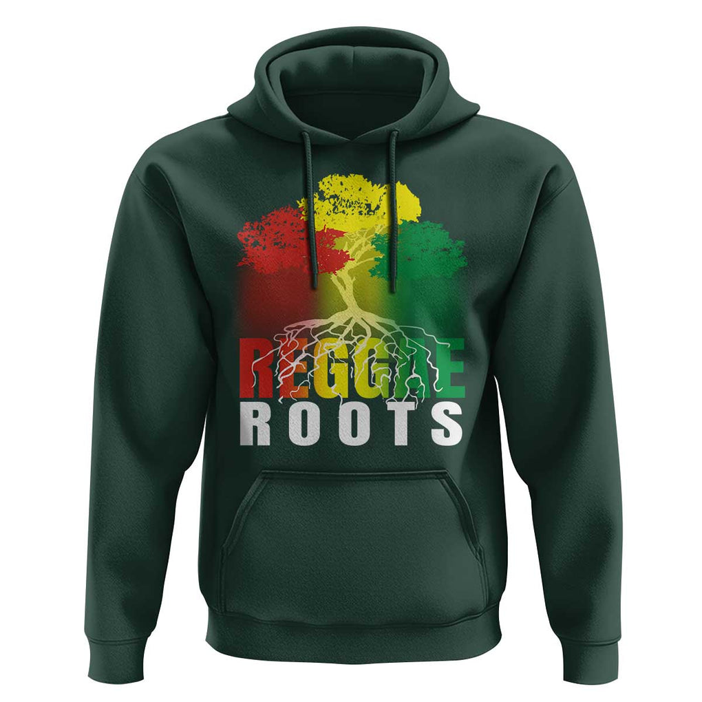 Reggae Roots Rasta Jamaican Music Hoodie TS09 Dark Forest Green Print Your Wear