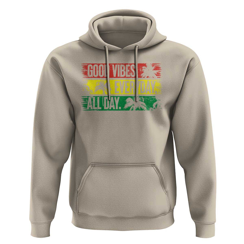 Jamaica Reggae Lover Hoodie Good Vibes Everyday All Day TS09 Sand Print Your Wear