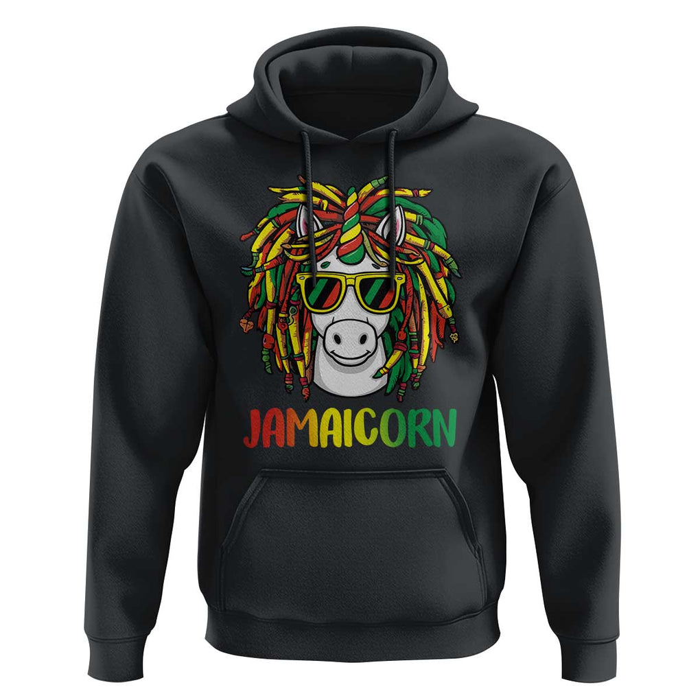 Funny Jamaicorn Jamaican Reggae Unicorn Hoodie TS09 Black Print Your Wear