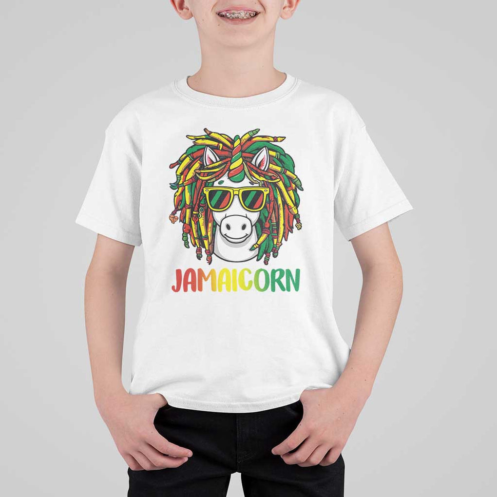 Funny Jamaicorn Jamaican Reggae Unicorn T Shirt For Kid TS09 White Print Your Wear
