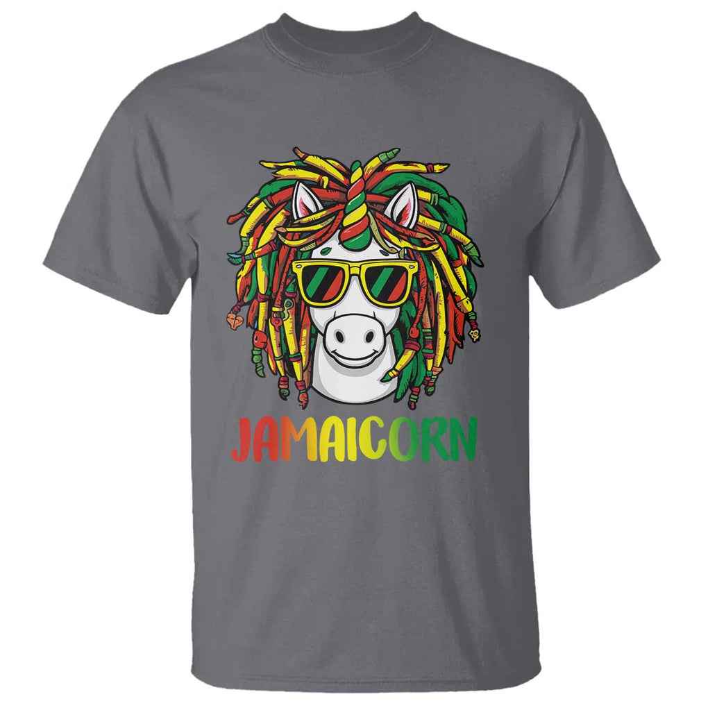 Funny Jamaicorn Jamaican Reggae Unicorn T Shirt TS09 Charcoal Print Your Wear